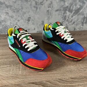 Reebok Classic Nylon Running Shoes Men Multi Color Size 10.5